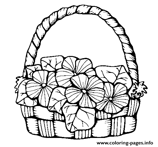 Flowers Basket coloring