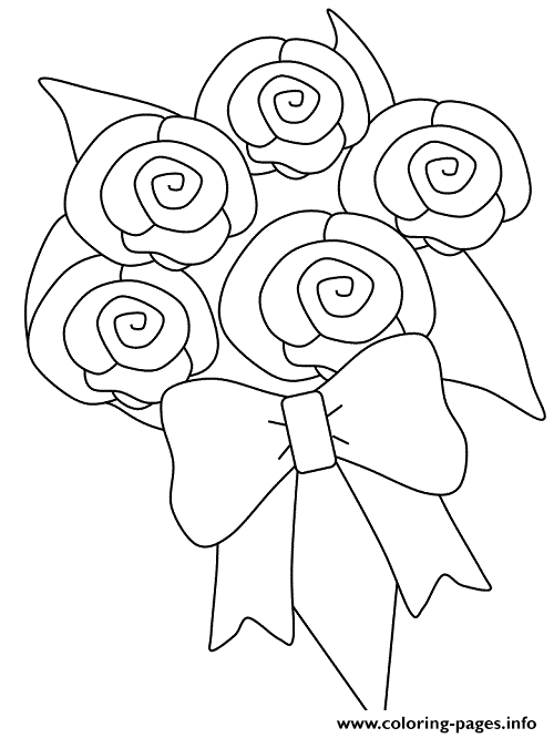 Rose Flower Bouquet coloring