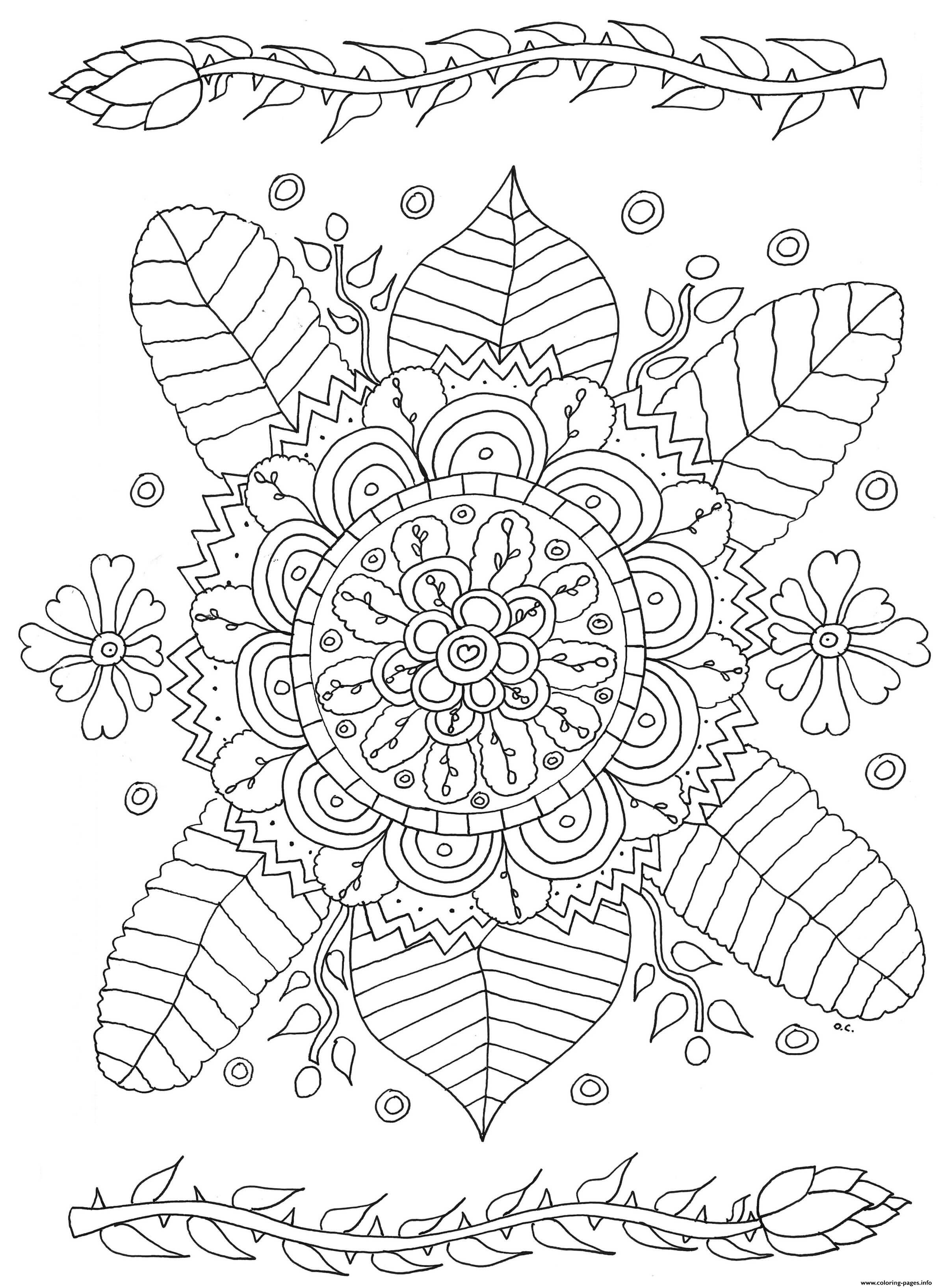 Simple Flowers Drawing By Olivier Coloring Pages Printable