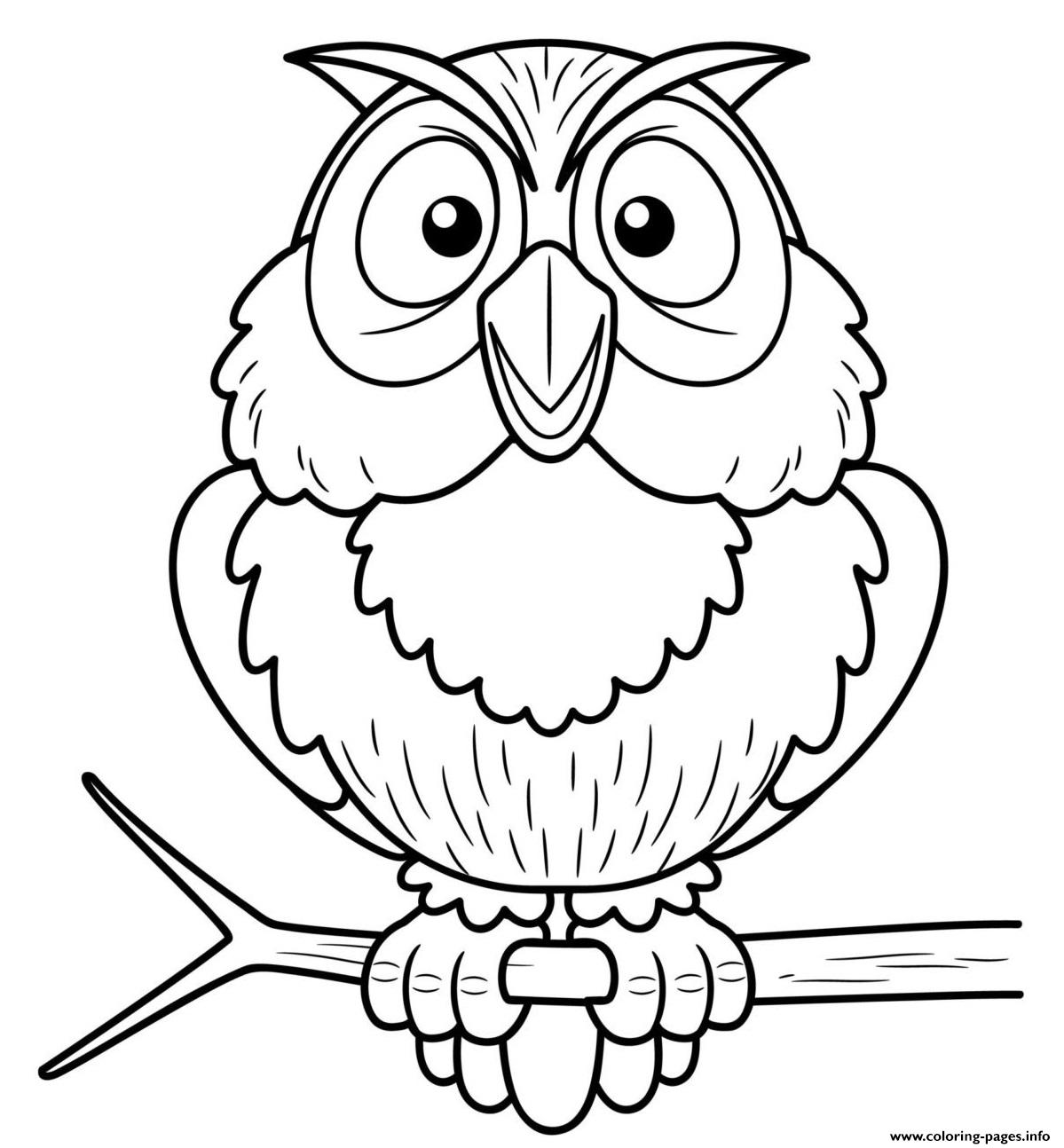 Hoot Owl Coloring page Printable