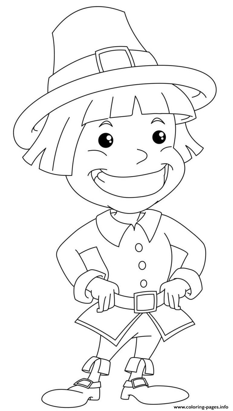 Pilgrim Coloring Pages For Kids