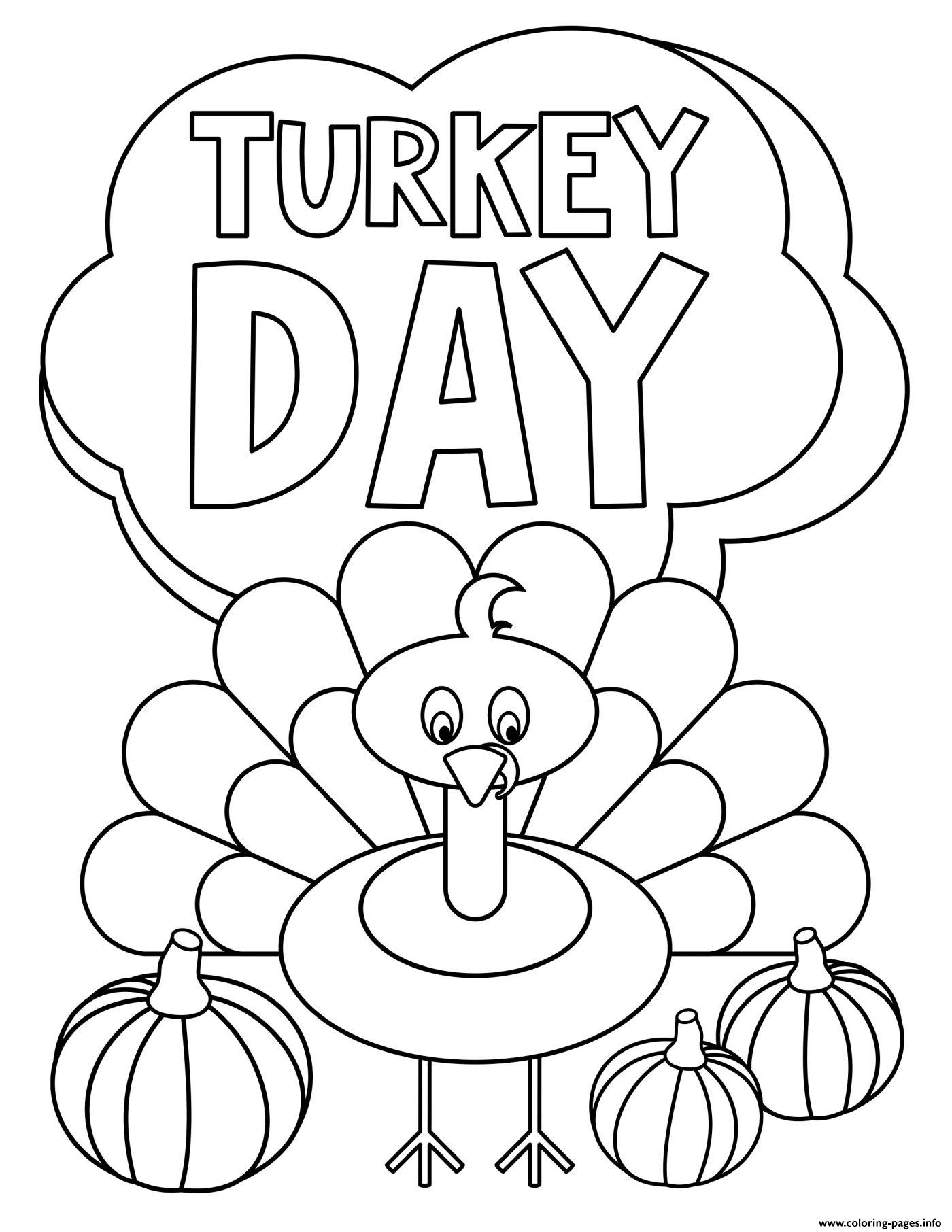 Free Printable Thanksgiving Day Coloring Pages Printable Templates