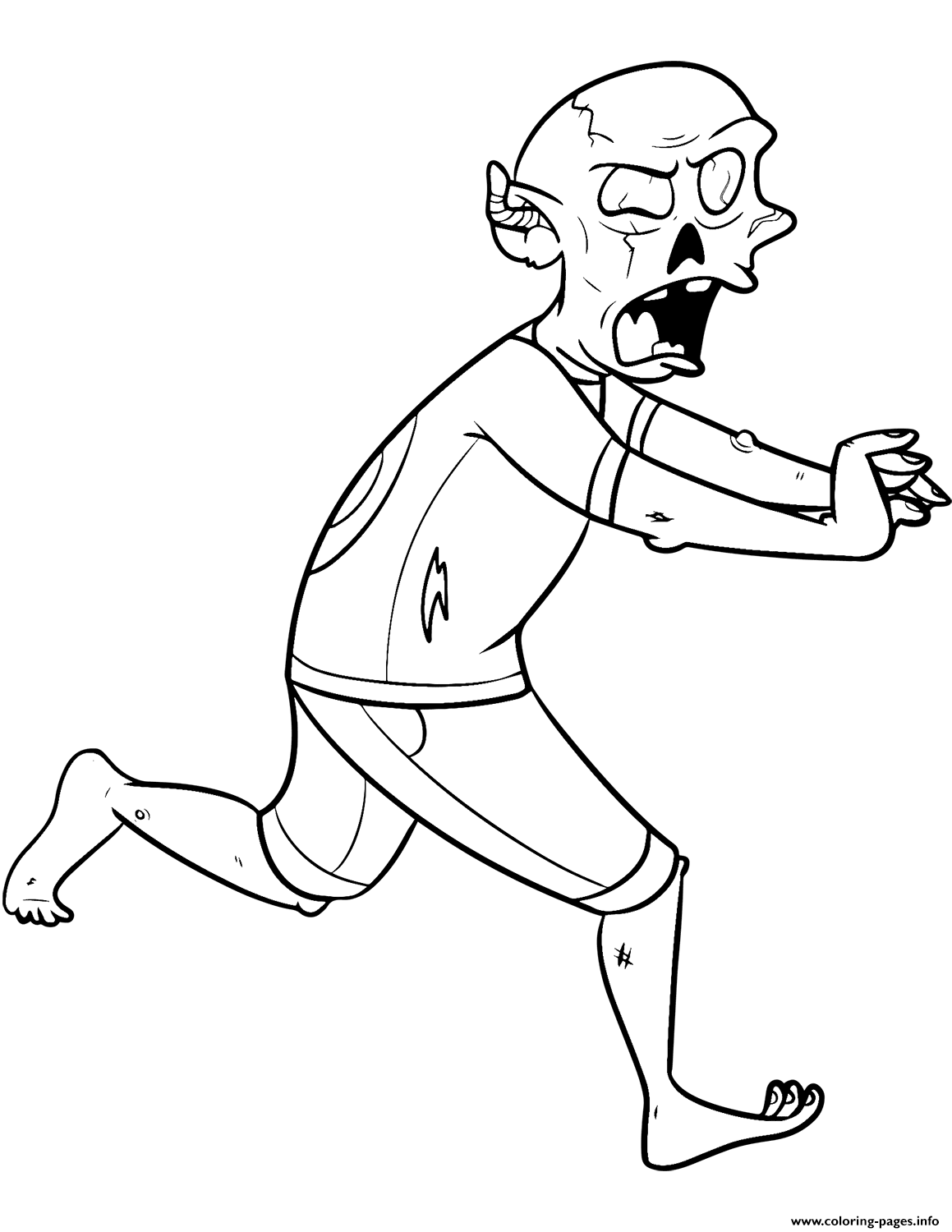 Running Zombie coloring