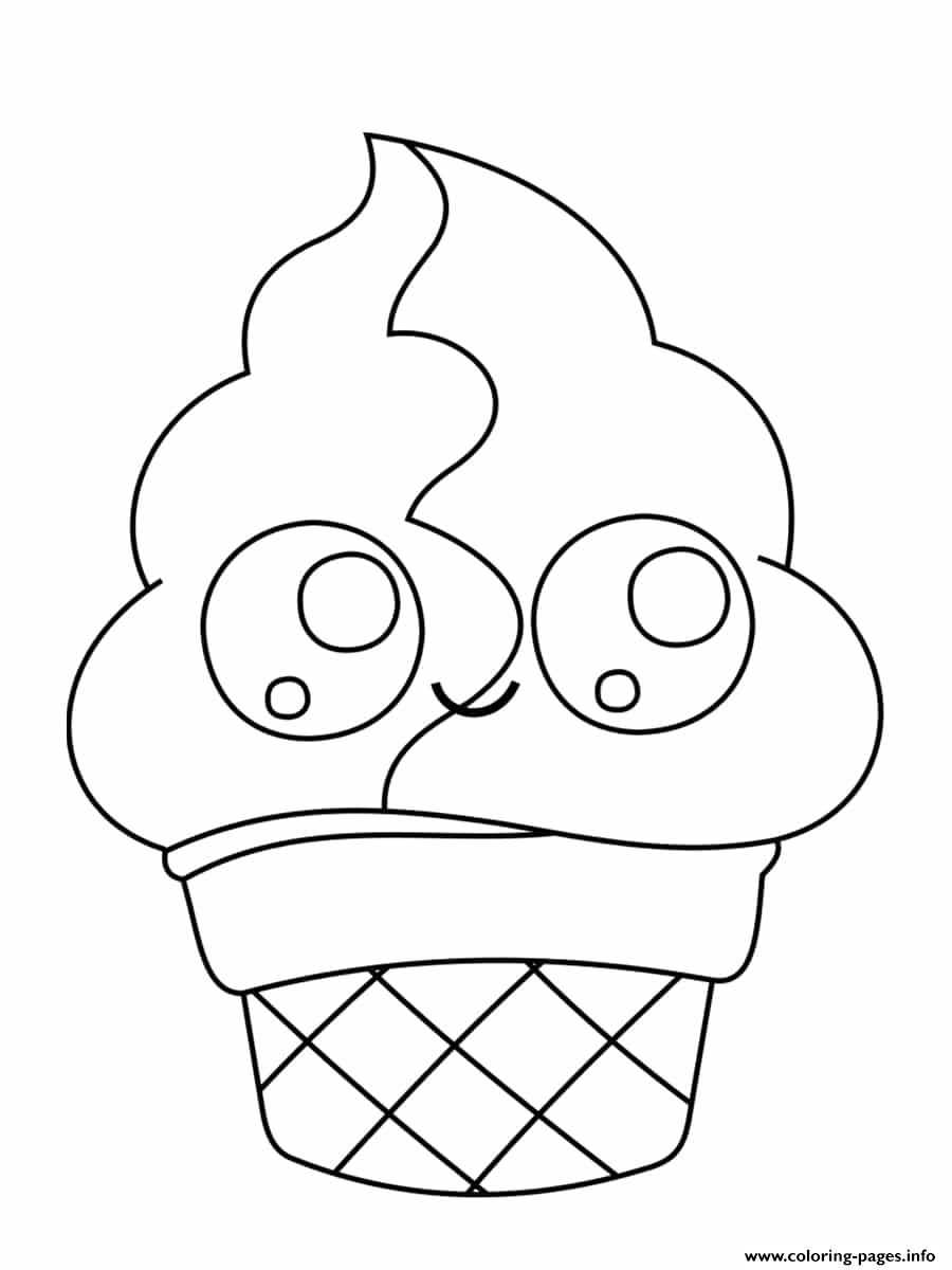 Kawaii Printable Ice Cream Coloring Pages - Printable Coloring Pages