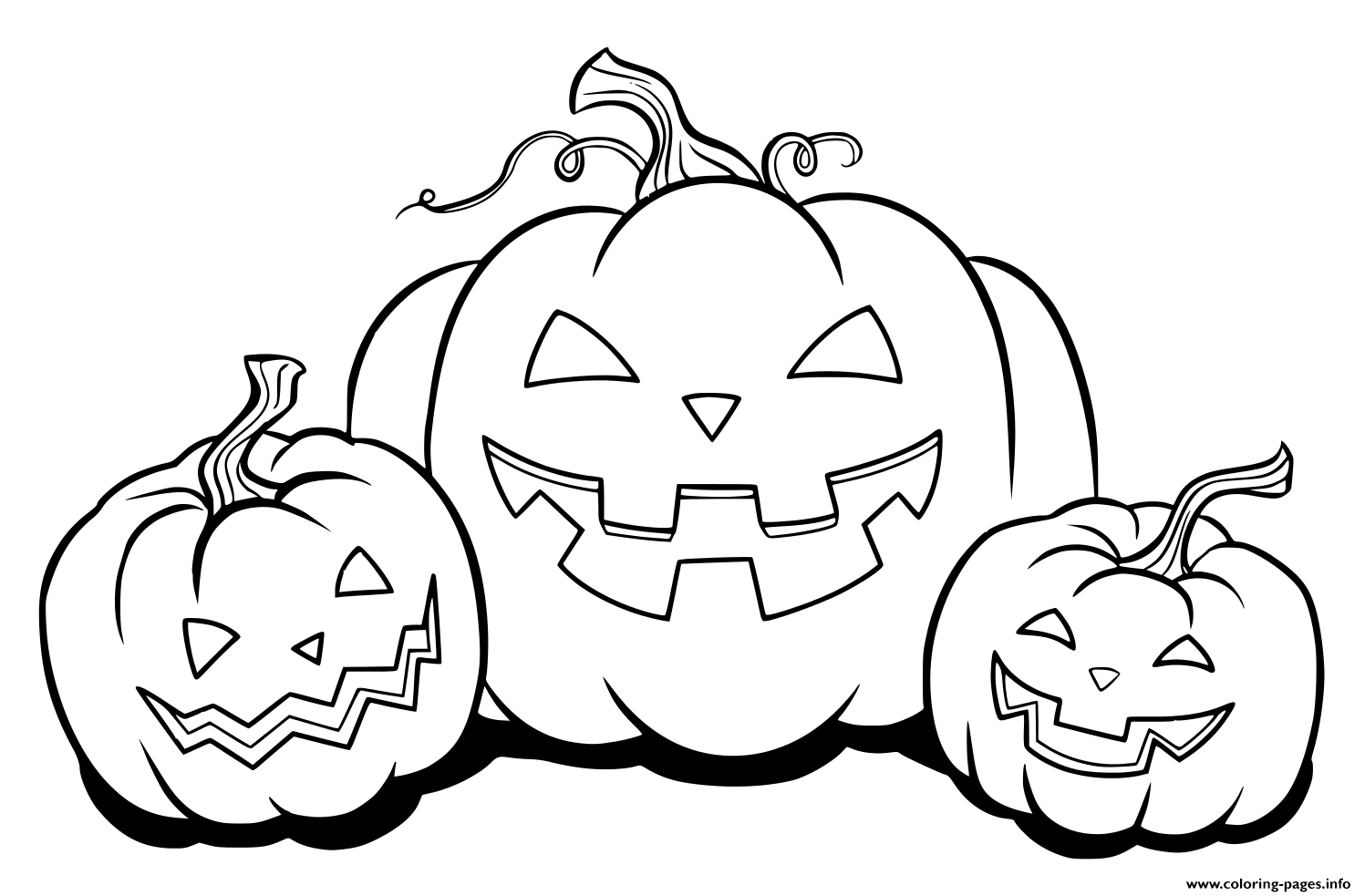 Halloween Pumpkins Family coloring