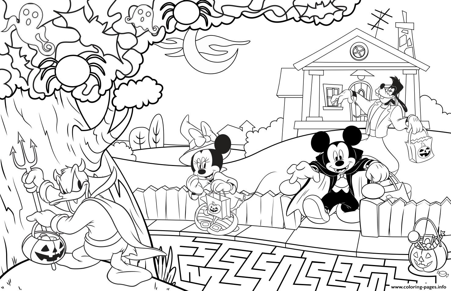 Halloween Disney Activity Page coloring