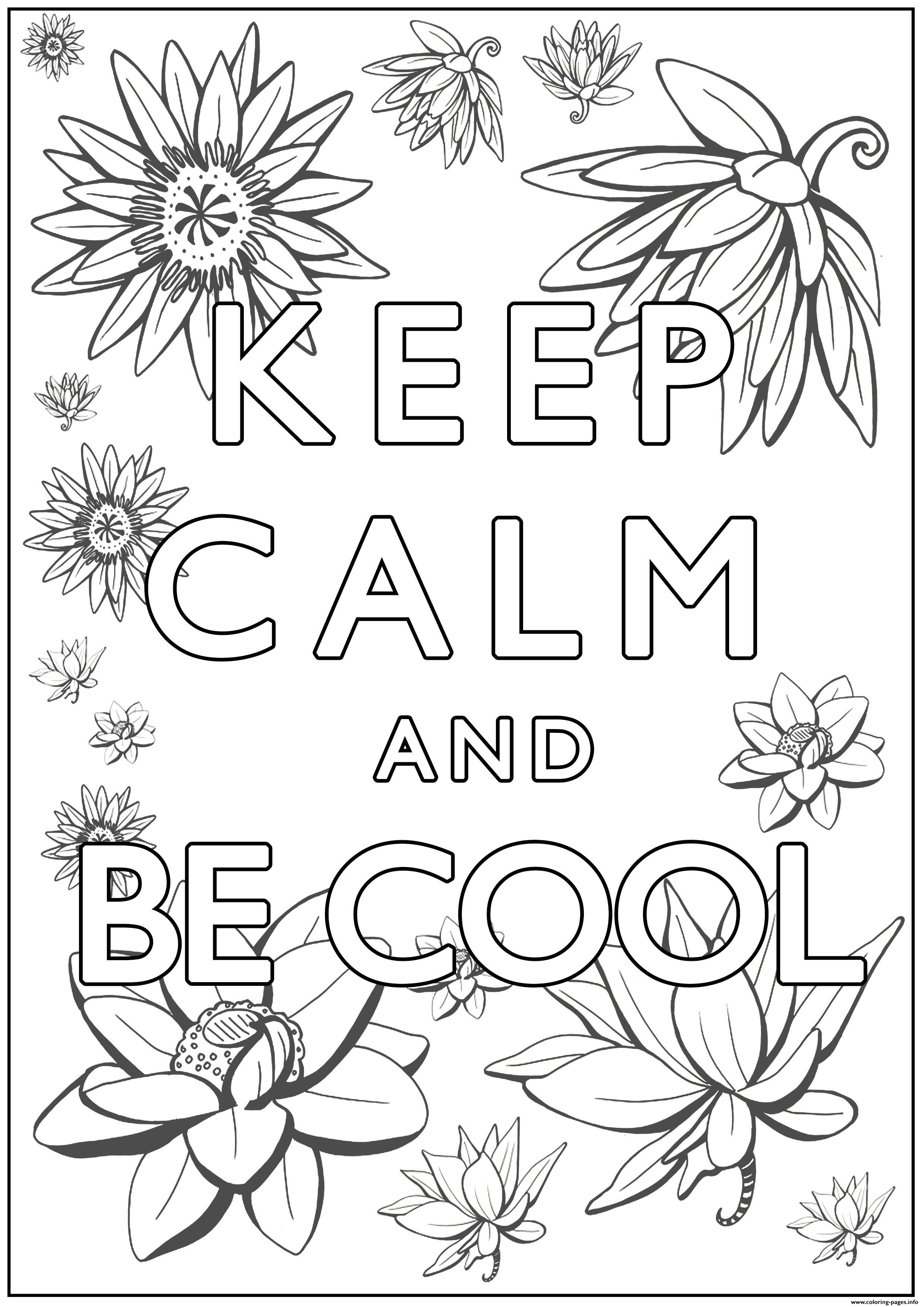 Keep Calm Coloring Pages Coloring Pages