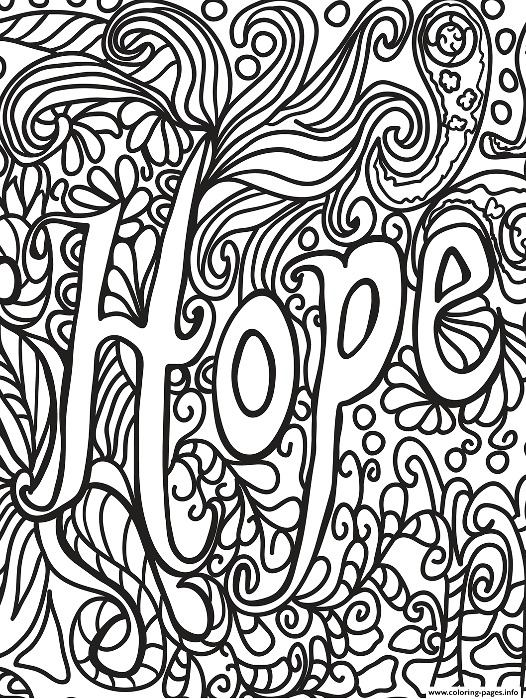 coloring hope printable