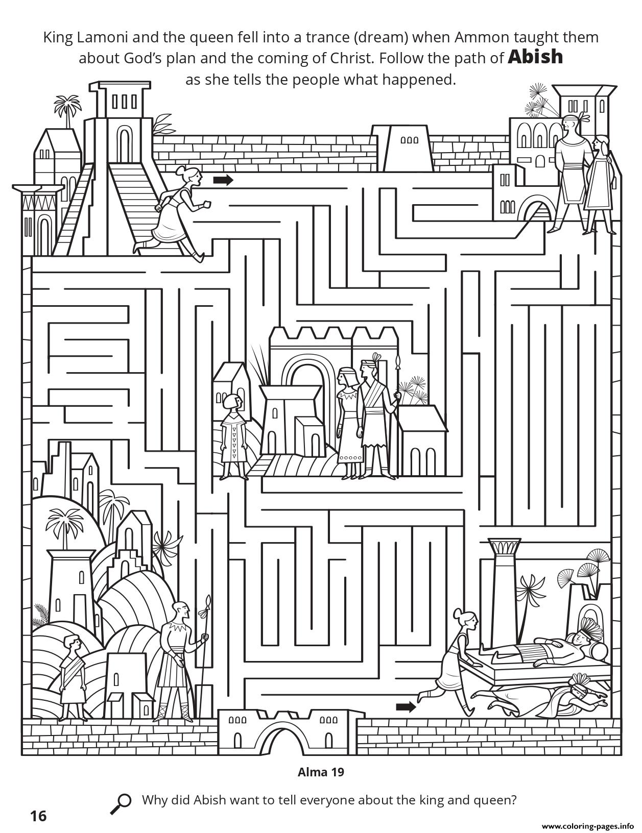 King Lamoni And The Queen Fell Into A Trance When Ammon Taught Them About Gods Plan Coloring Pages Printable