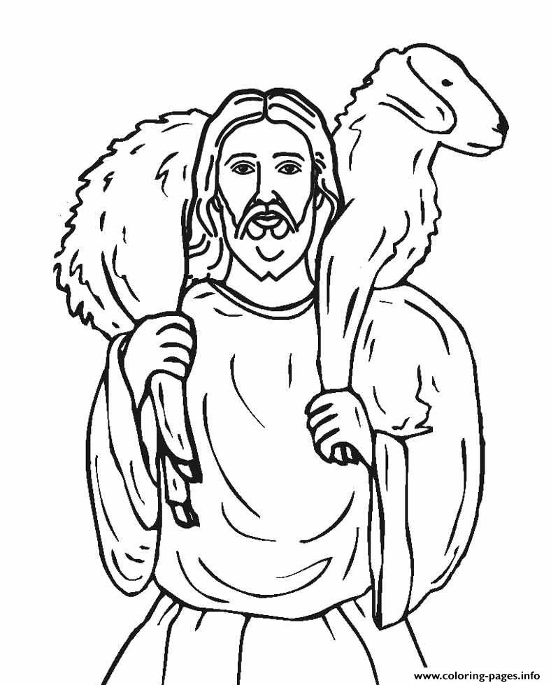 Download Jesus With Sheep Coloring Pages Printable