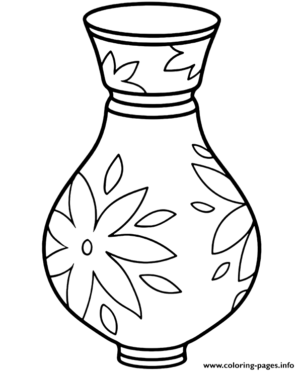 Vase For Flowers coloring
