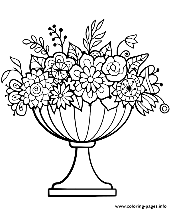 Flowers Composition Printable coloring