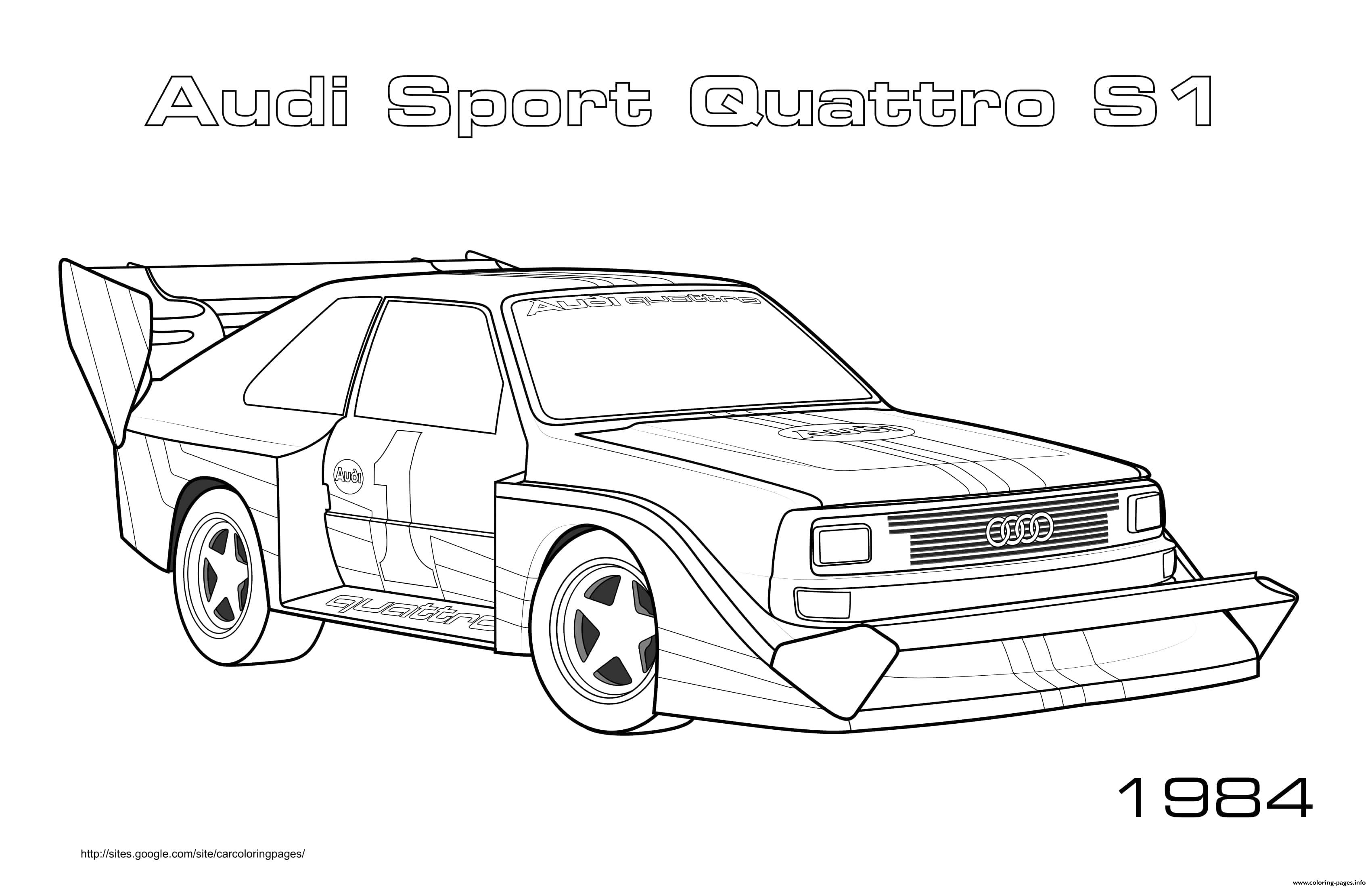Audi Sport Quattro S1 1984 coloring