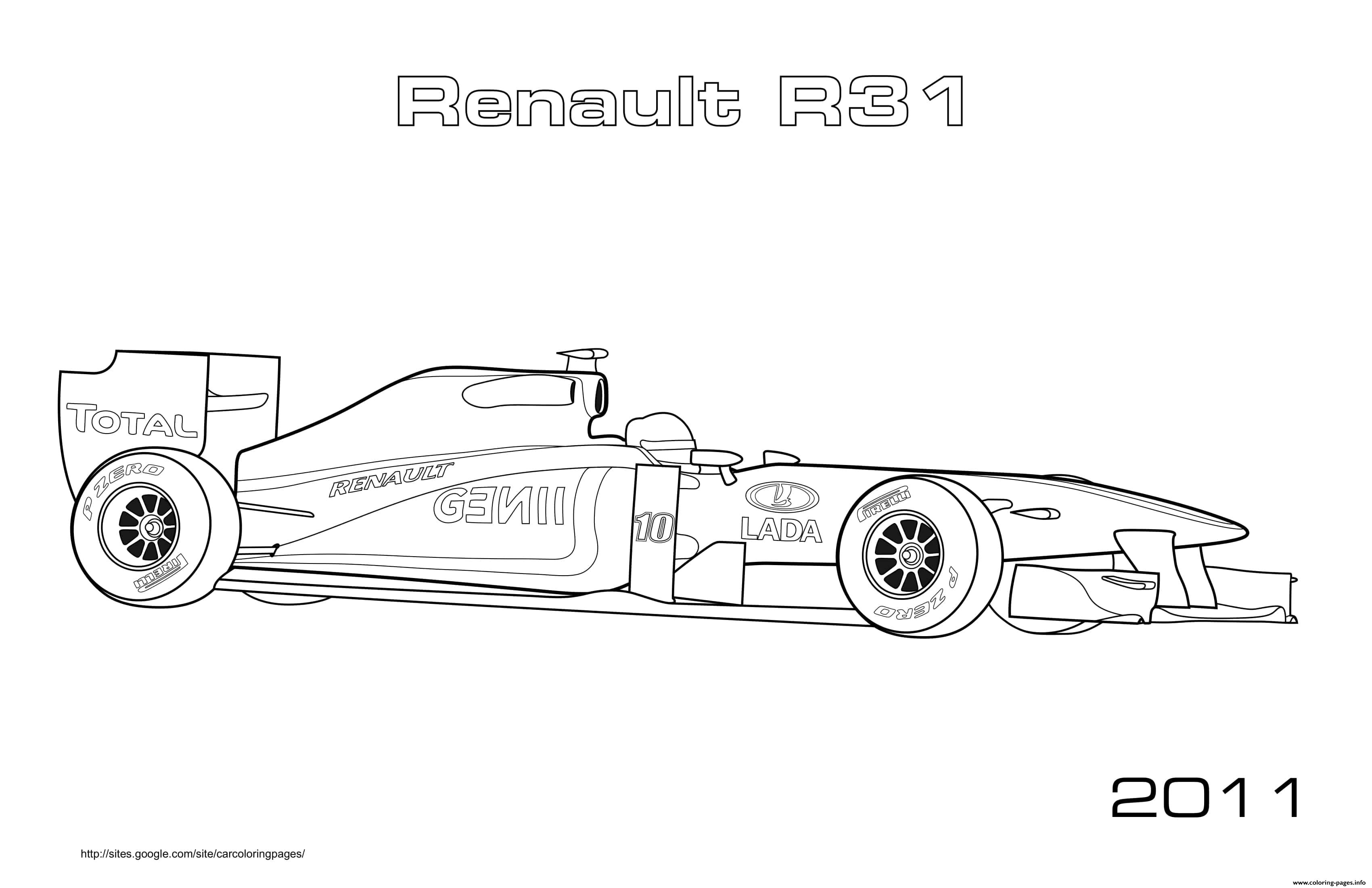 F1 Renault R31 2011 coloring