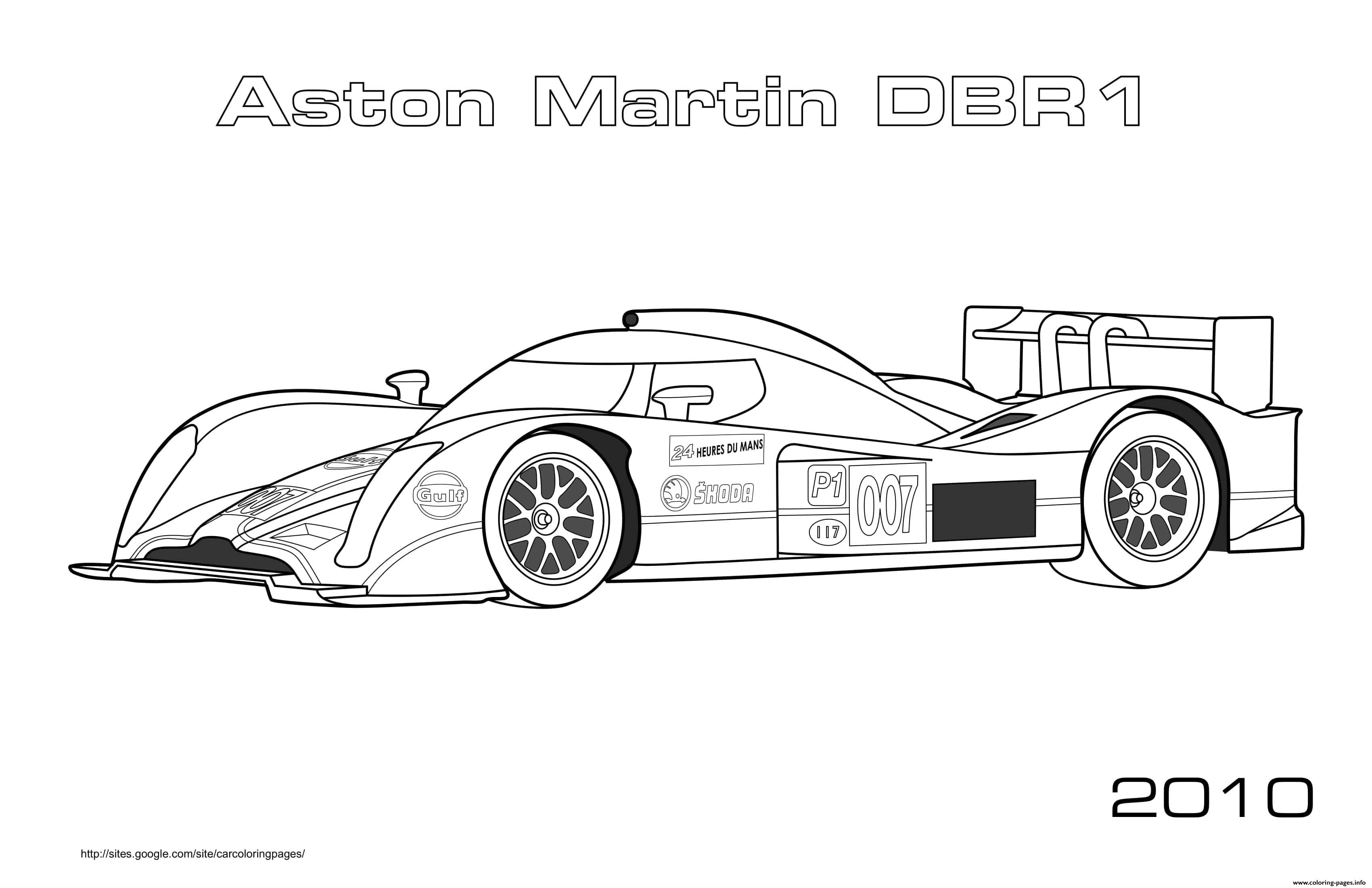 F1 Aston Martin Dbr1 2010 coloring