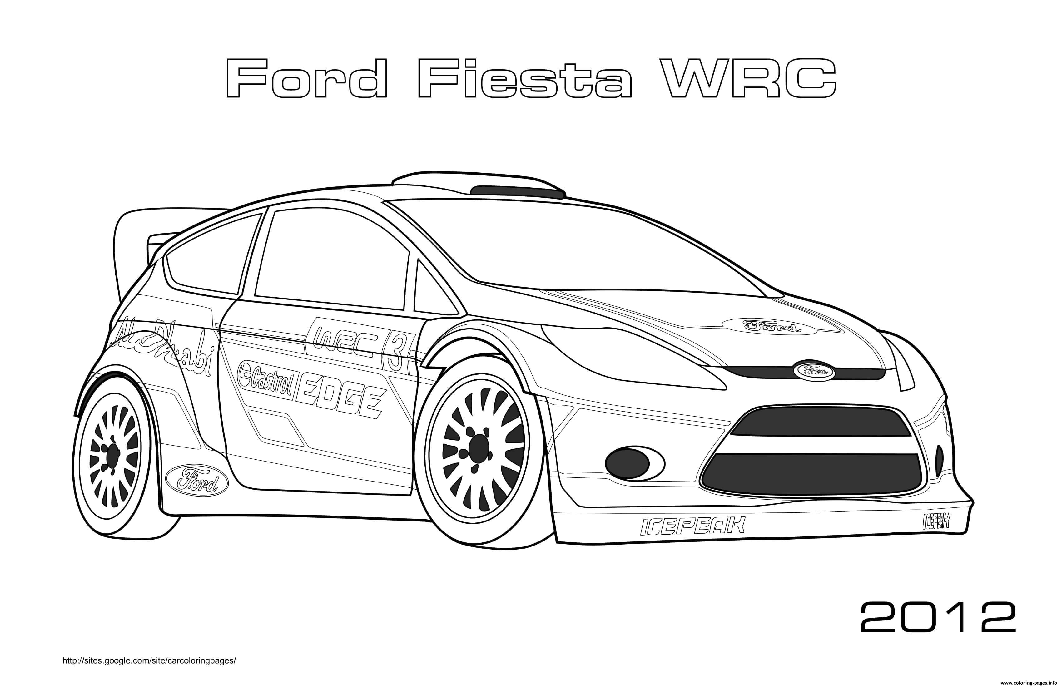 Ford Fiesta Wrc 2012 coloring