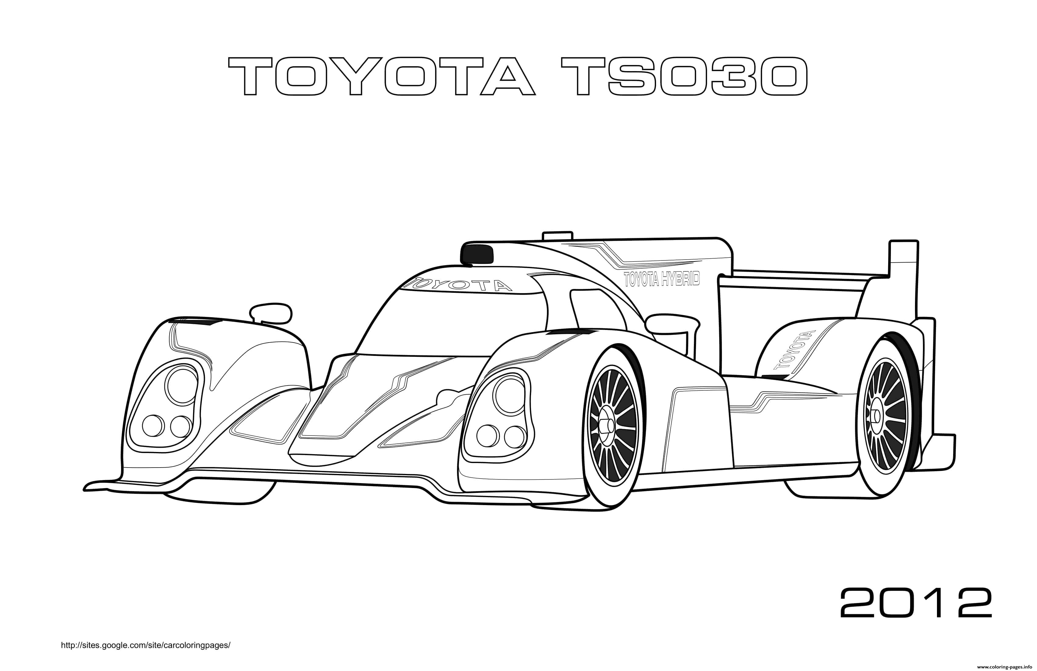 F1 Toyota Ts030 2012 coloring