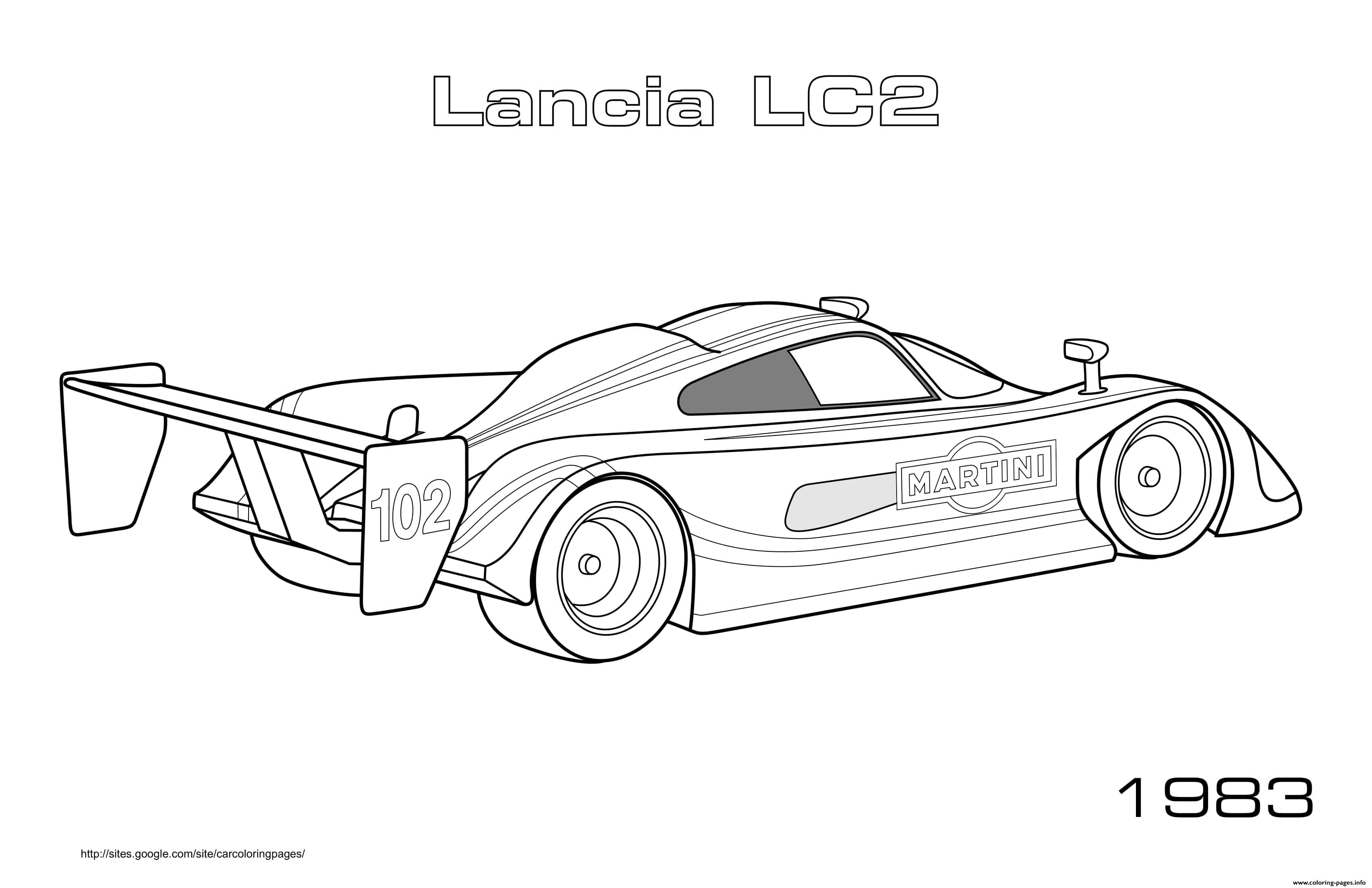 Lancia Lc2 1983 coloring