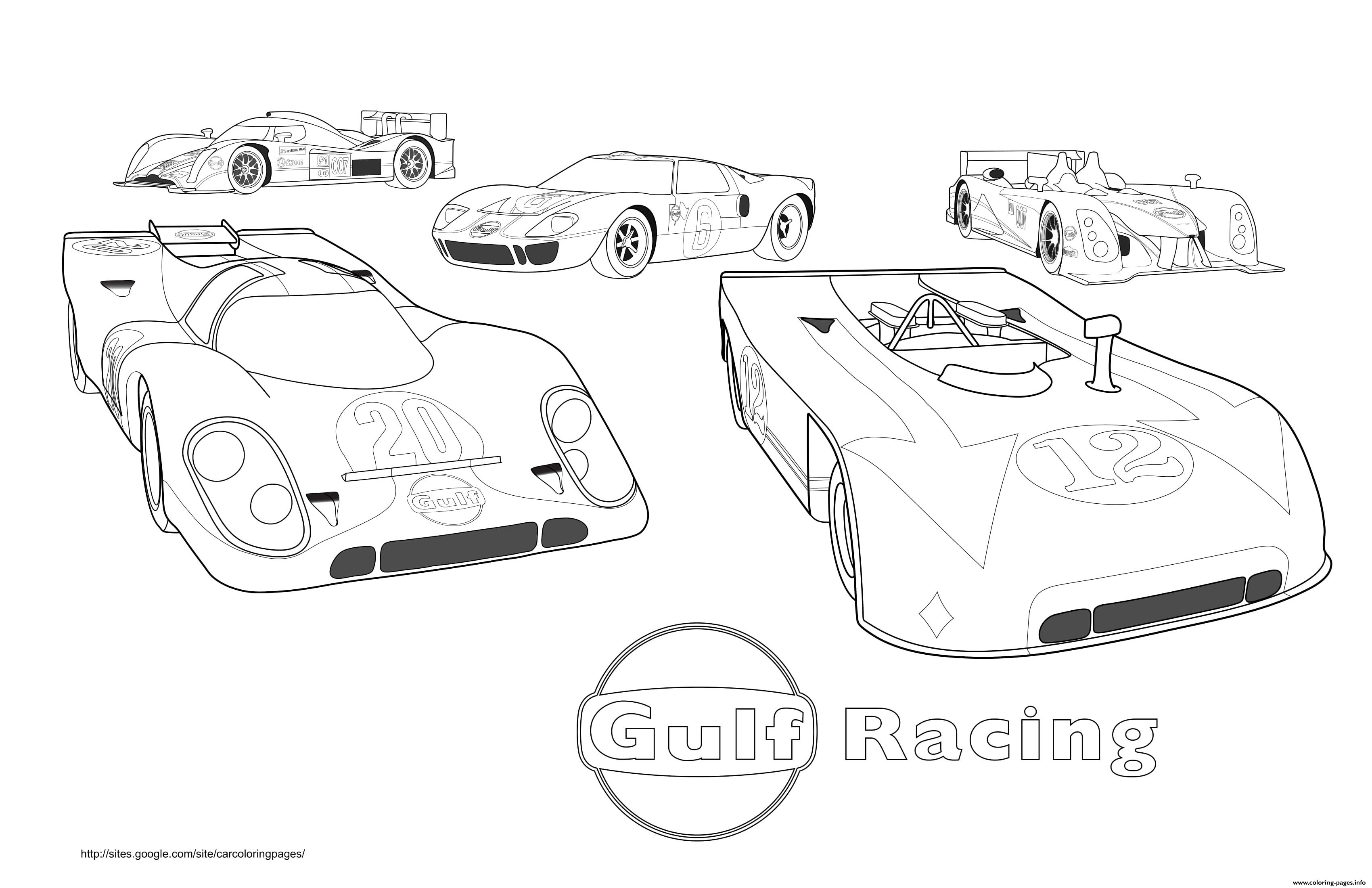 Gulf Racing coloring