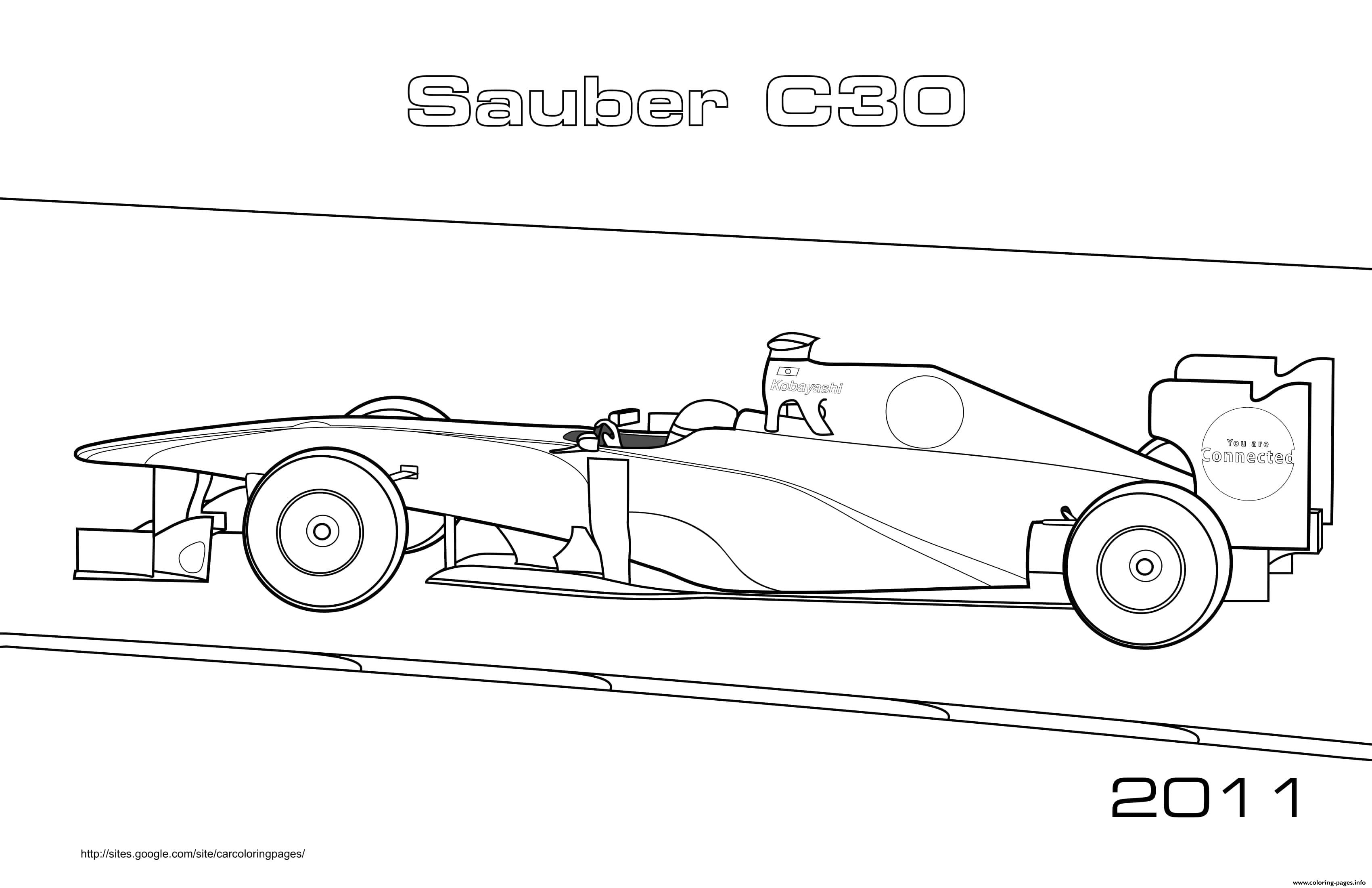 F1 Sauber C30 2011 coloring