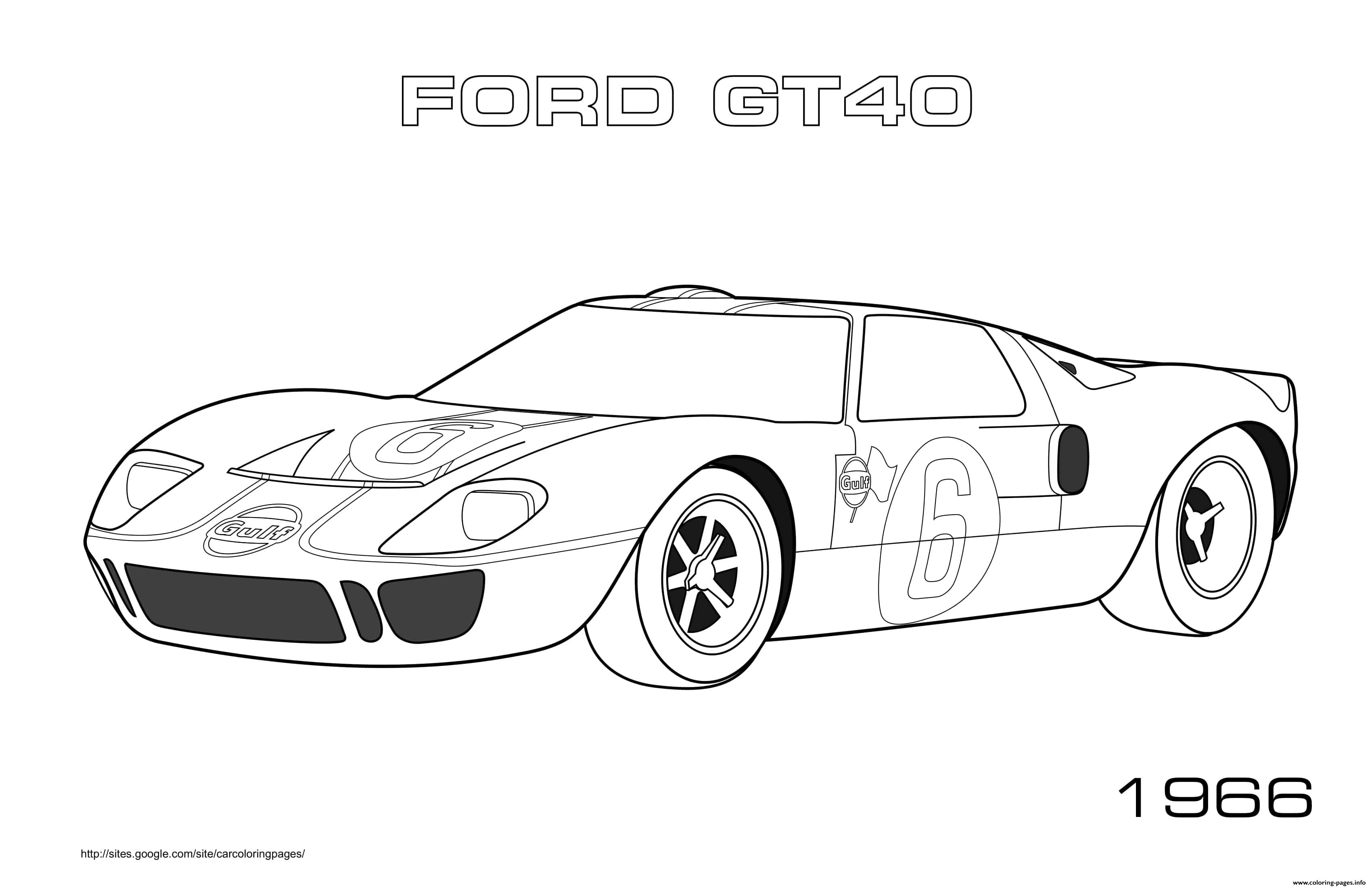 Ford Gt40 1966 coloring