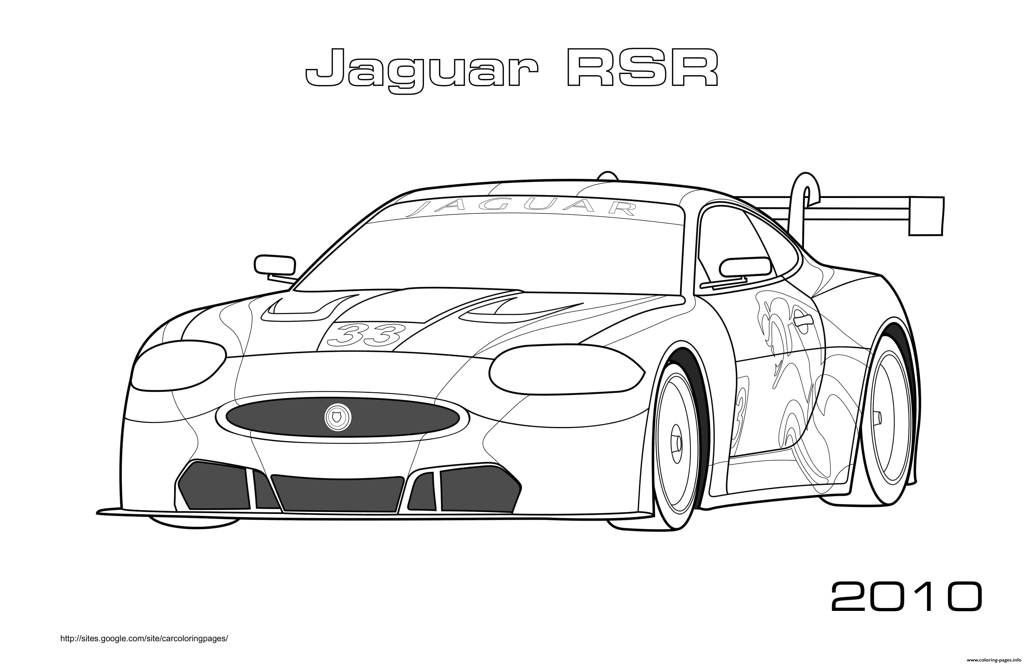 Jaguar Rsr 2010 coloring