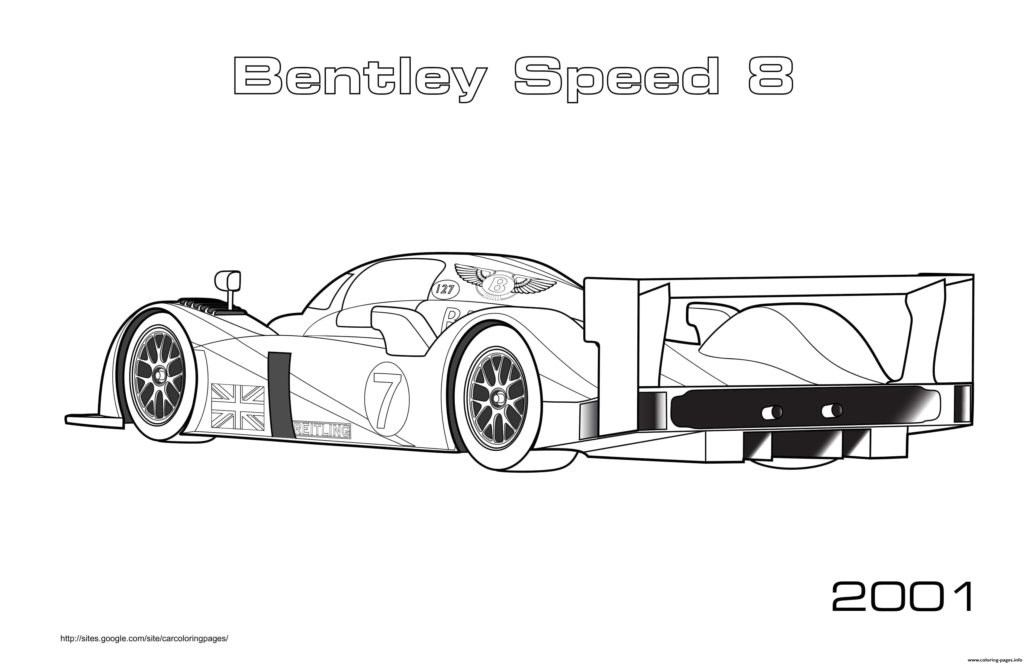 F1 Bentley Speed 8 2001 coloring