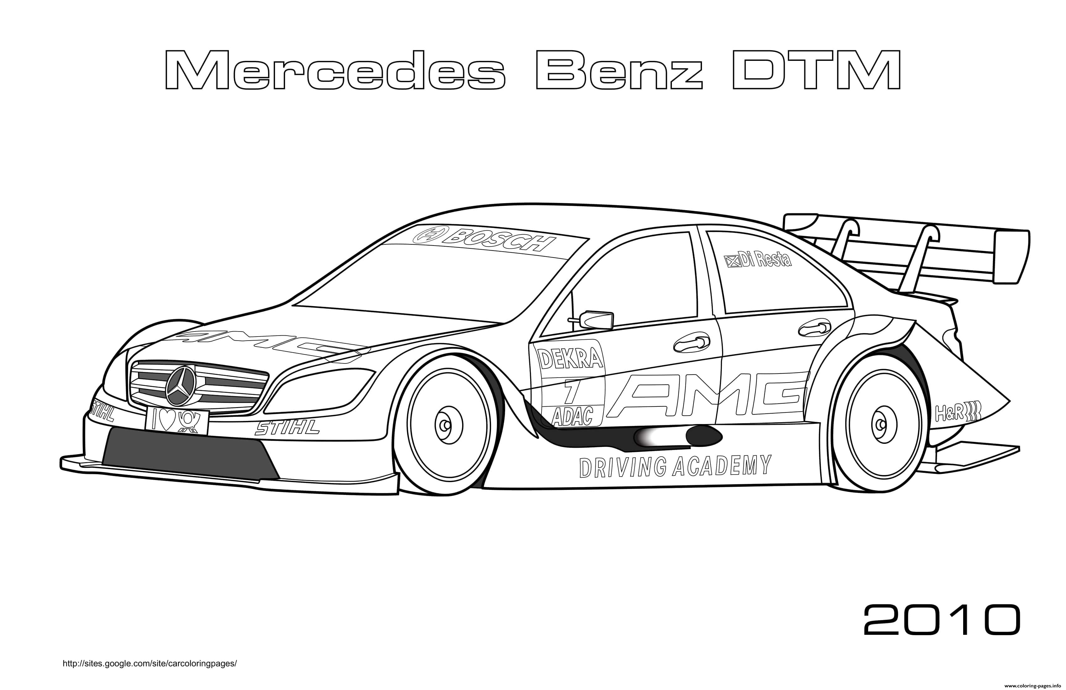 Mercedes Benz Dtm 2010 coloring
