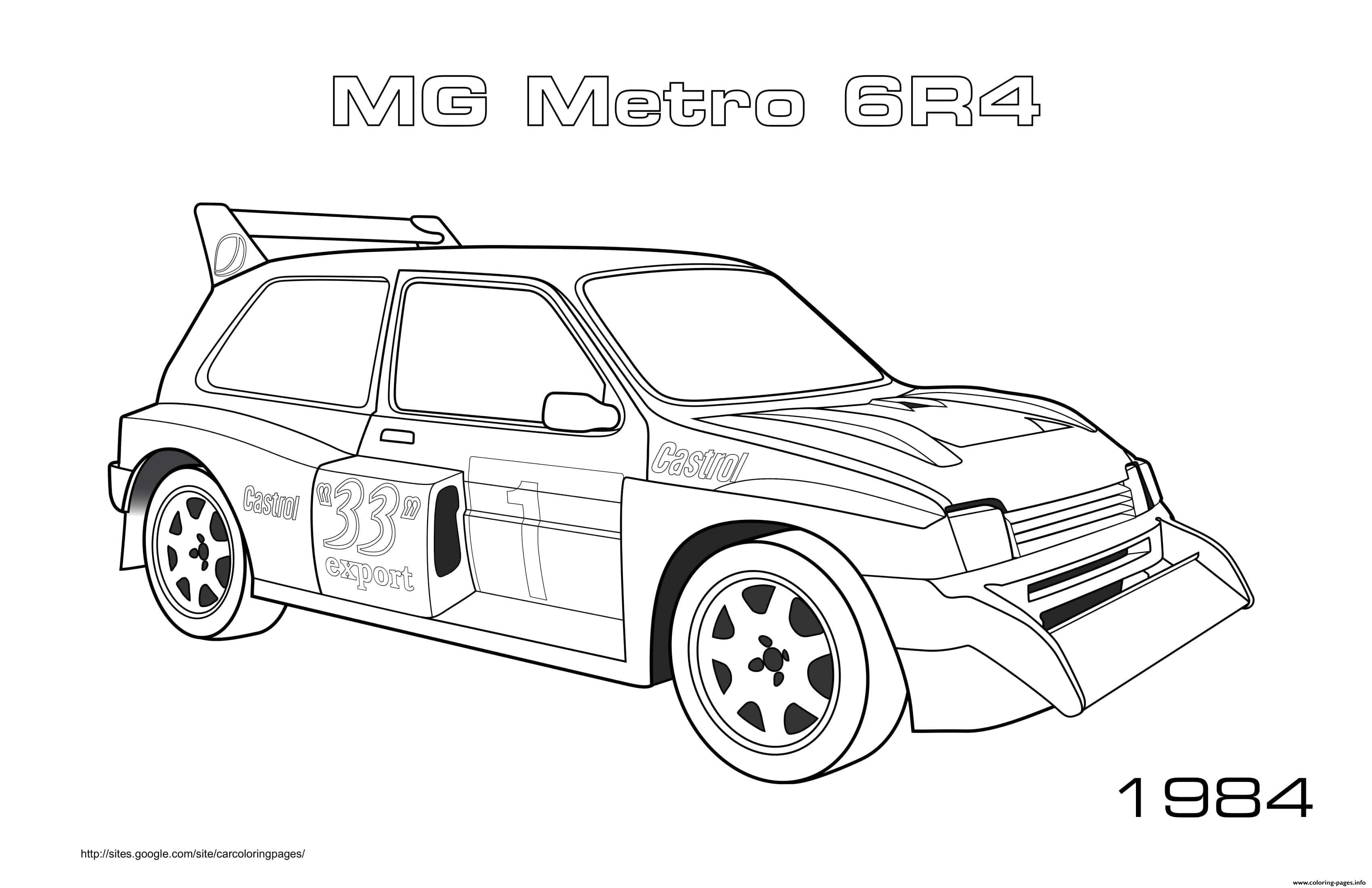 Mg Metro 6r4 1984 coloring