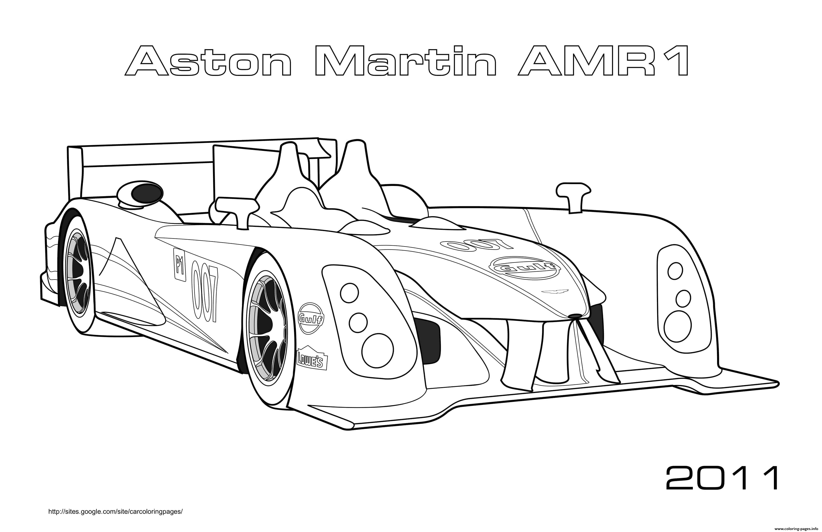 Aston Martin Amr1 2011 coloring