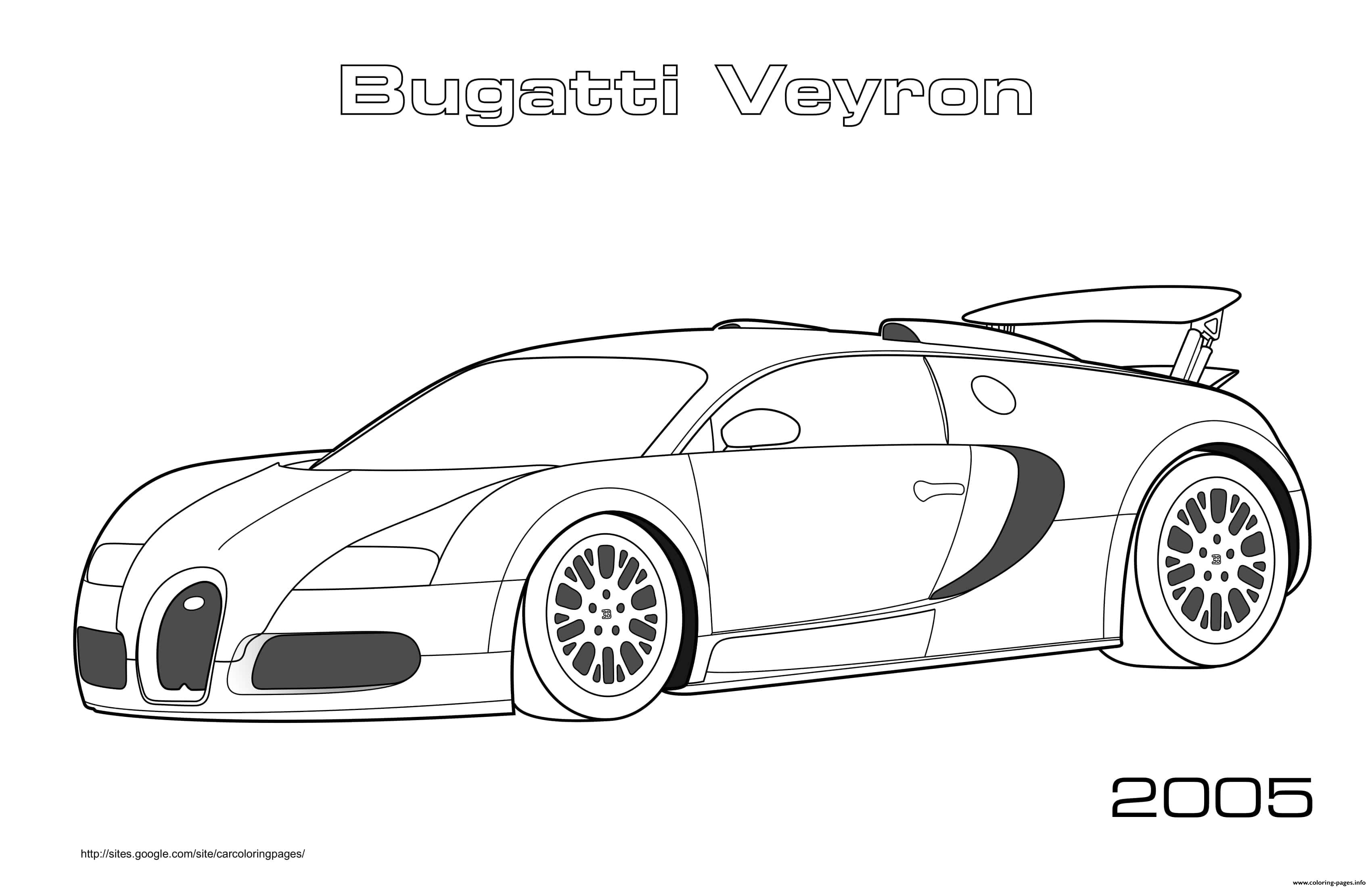 Bugatti Veyron 2005 coloring