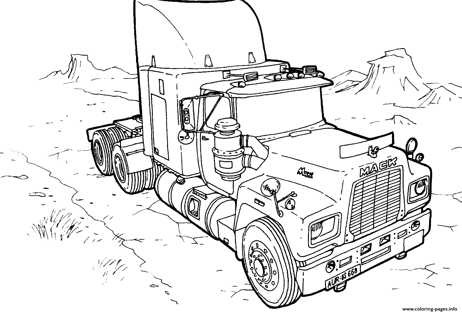 Truck Mack coloring