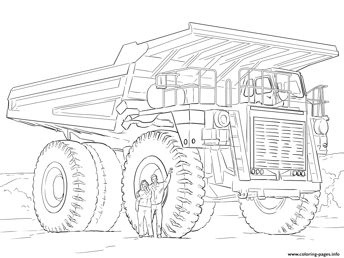 Dump Truck Machine coloring