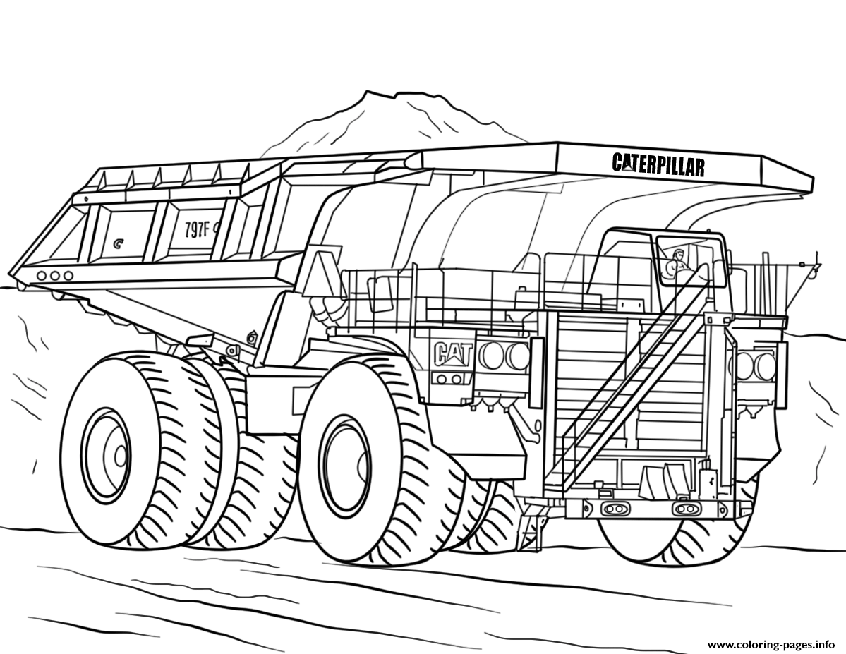 Caterpillar Mining Truck coloring