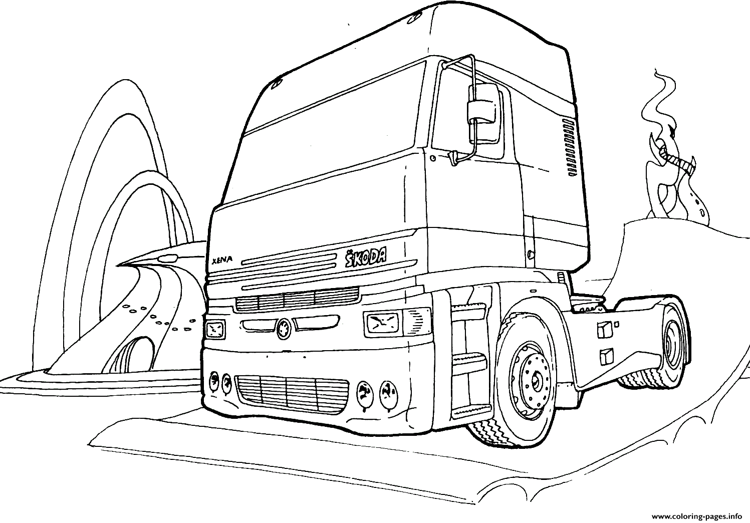 Truck Skoda coloring