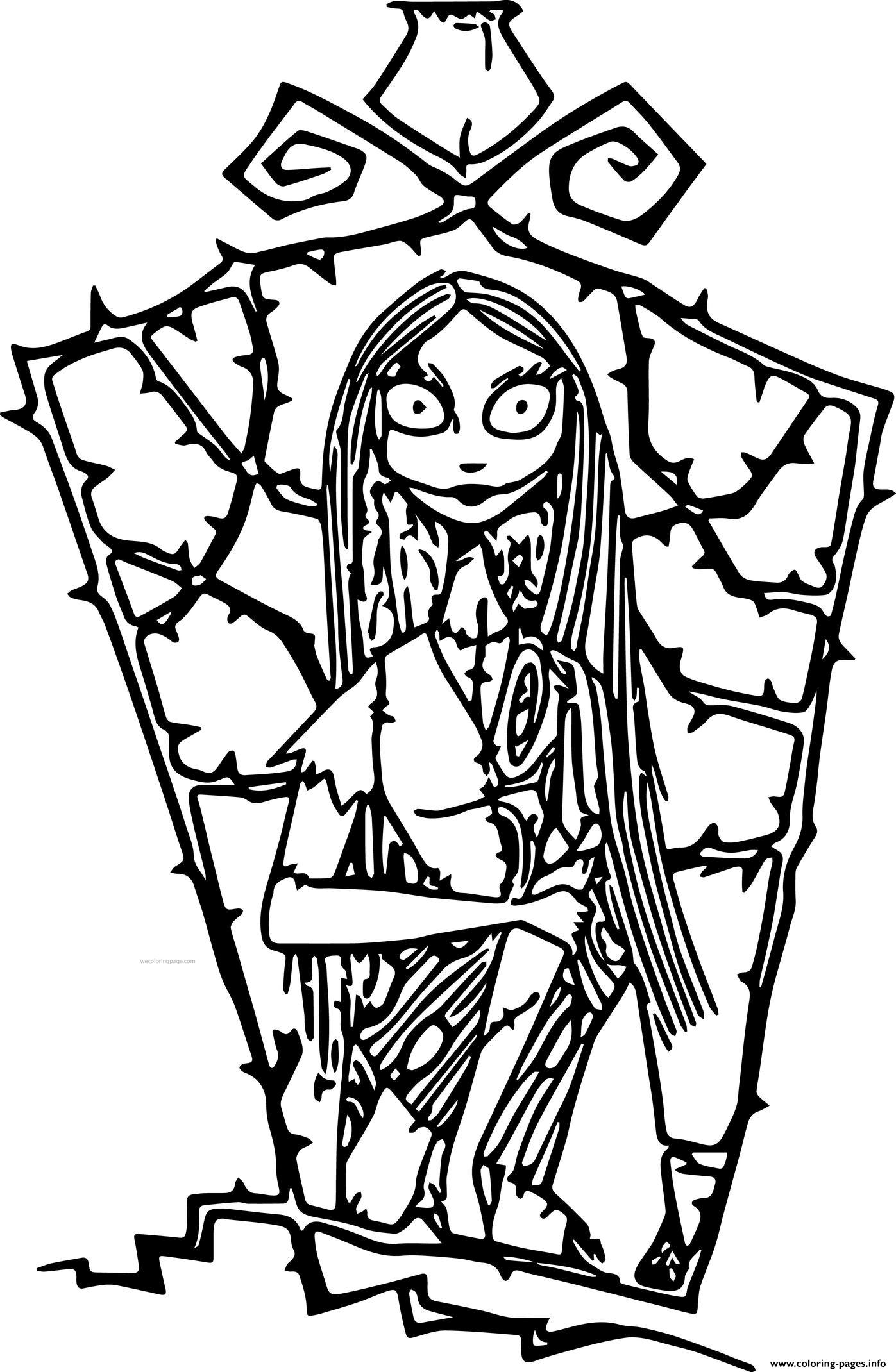 The Nightmare Jack And Sally Disney Coloring Pages Printable