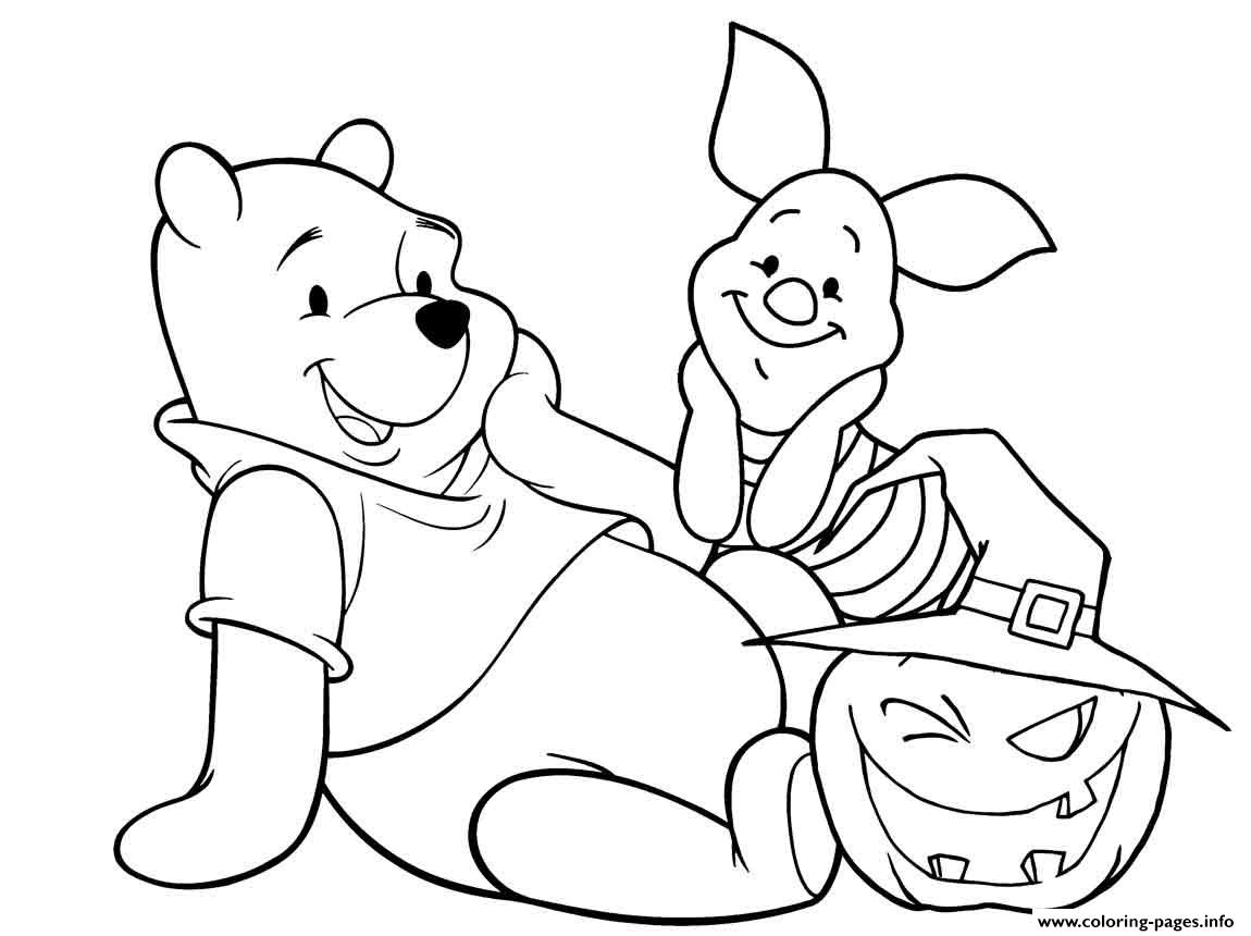 Winnie The Pooh Halloween coloring