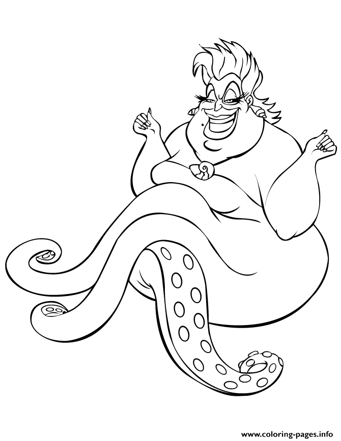 Ursula Little Mermaid Disney Villains coloring
