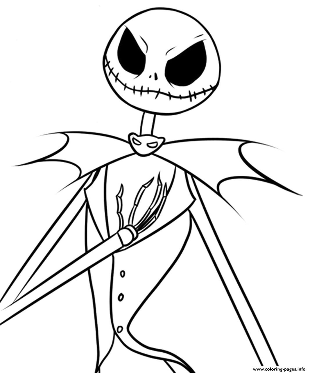 nightmare before christmas coloring pages to print