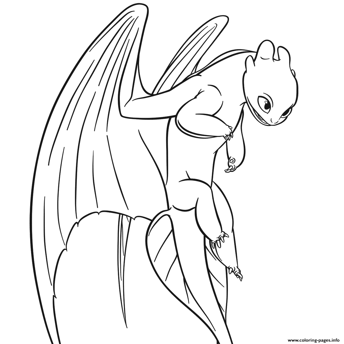 toothless and light fury  free coloring pages