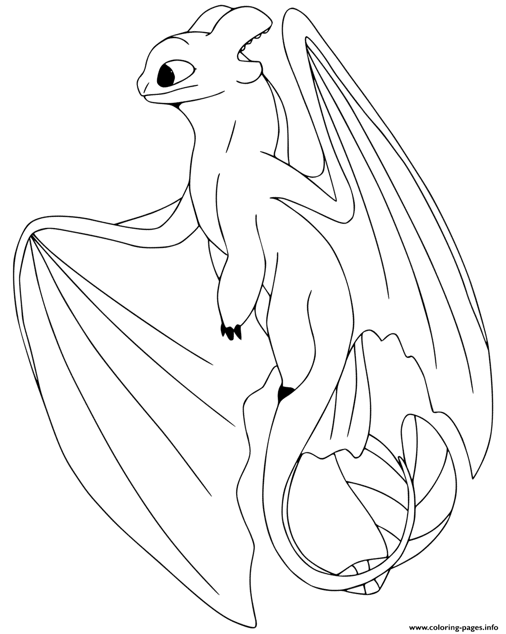 Light Fury Strike Class Dragon Coloring Pages Printable