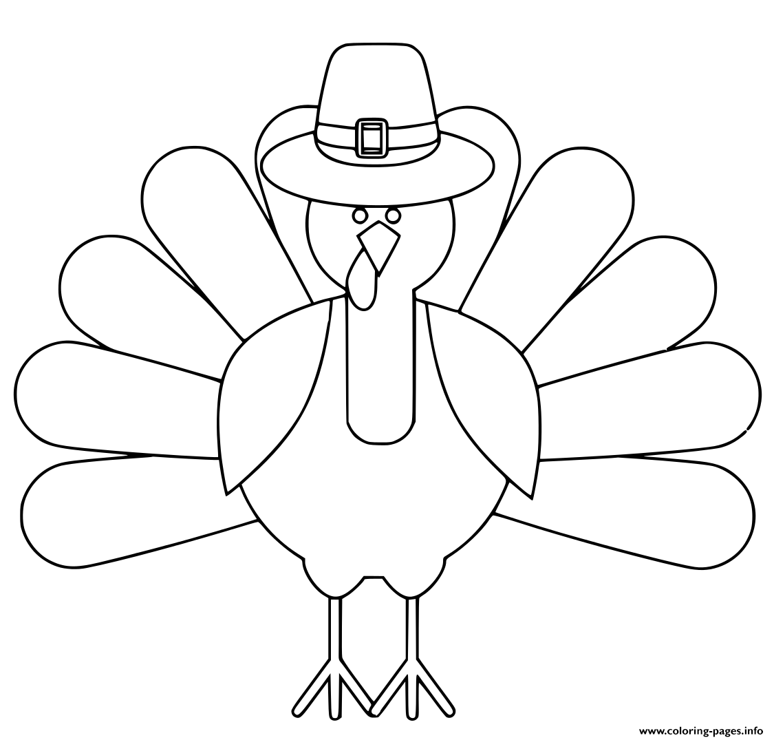 Turkey Coloring Page Easy 306+ SVG File for Cricut