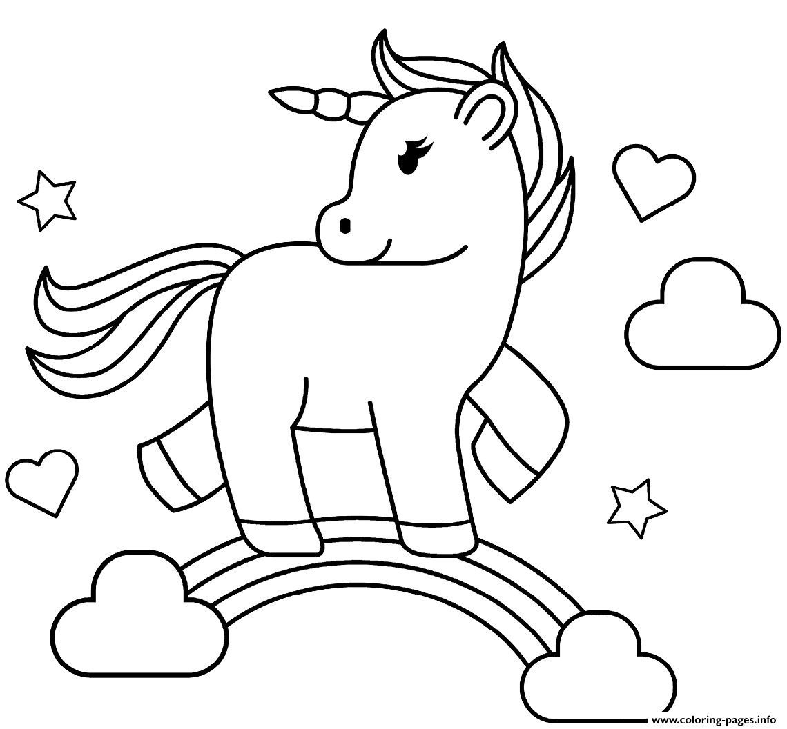 free printable kids unicorn coloring pages