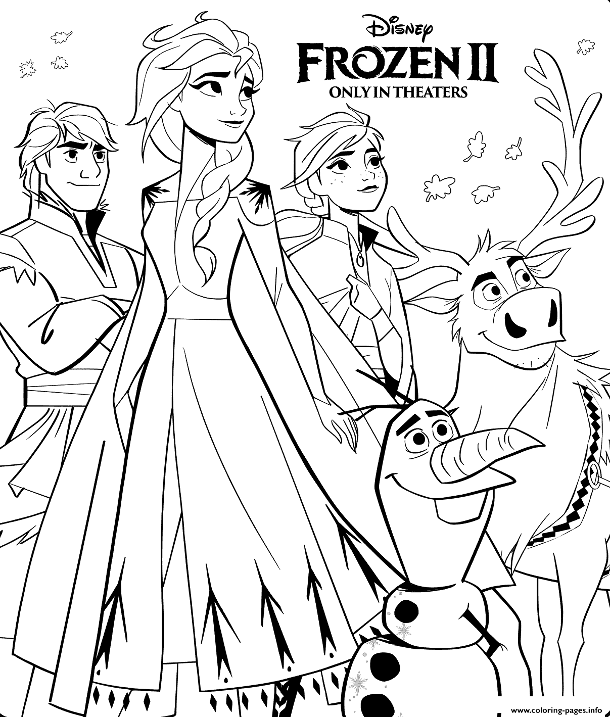 Disney Frozen 2 Coloring Page Printable