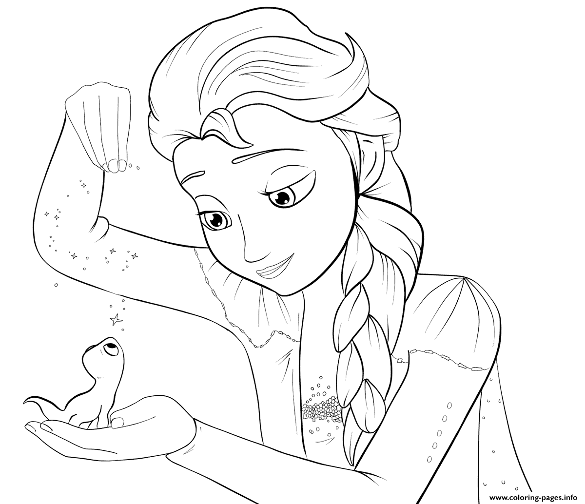 Frozen 2 Free Printable Elsa And Bruni Coloring Pages Printable