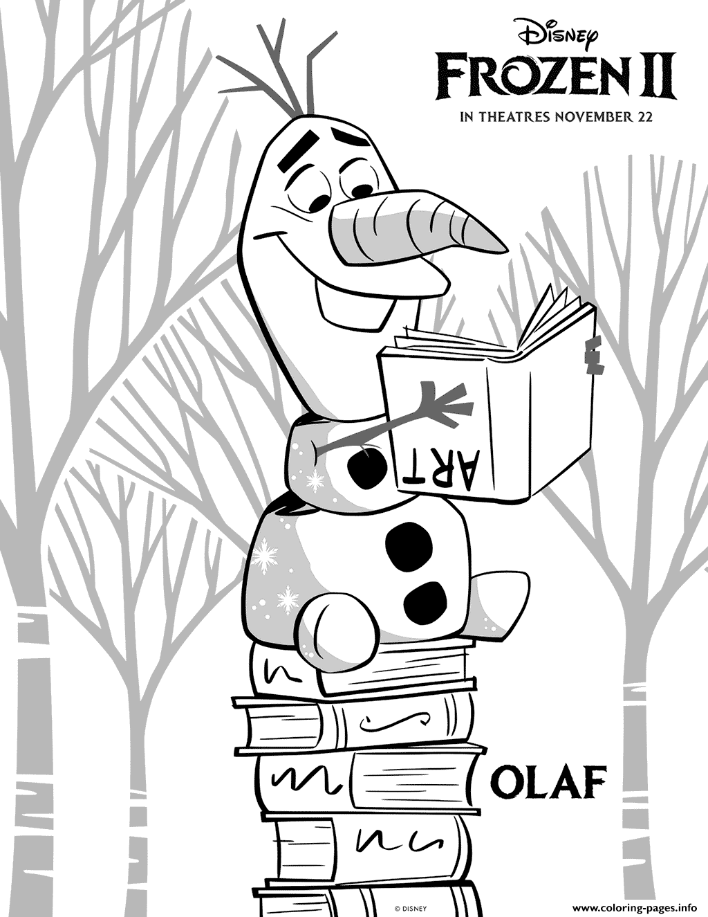 Frozen 2 Olaf coloring