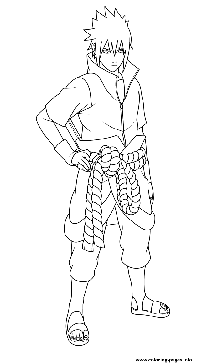 Sasuke Uchiha Is A Fictional Character In The Naruto Manga coloring