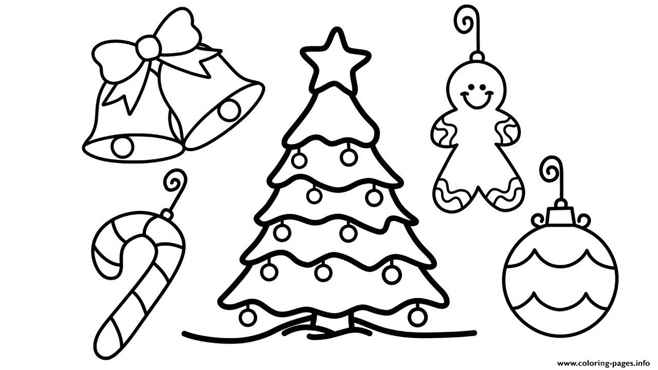 Christmas Tree Free Worksheet For Kids Coloring page Printable