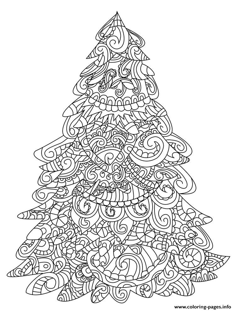 Hard Christmas Coloring Pages For Adults