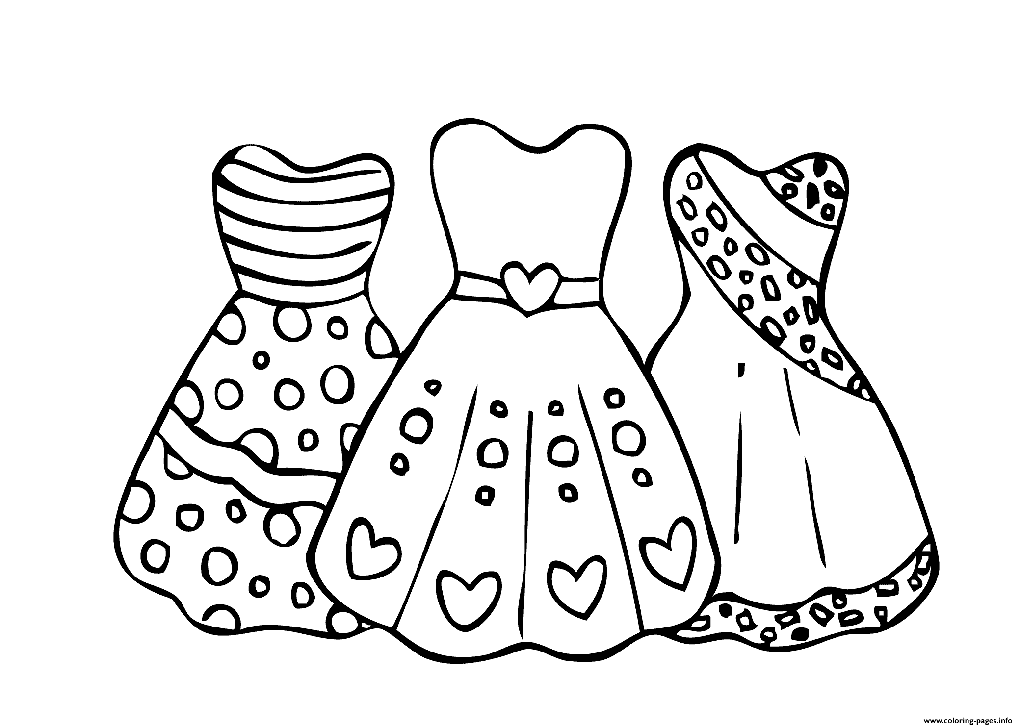 Three Dress coloring